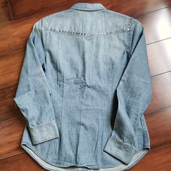 Gap denim stud top / S - Picture 3 of 4